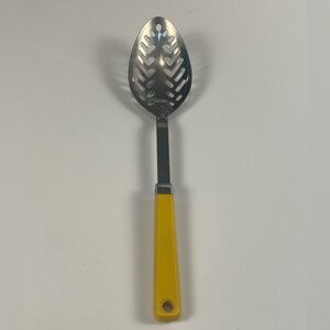 Maid of Honor Yelliw Handle Stainless Steel Vintage Slotted Spoon
